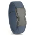 Men's blue elastic woven tactical belt with black quick-release buckle for outdoor sports - 120cm / Sapphire Blue