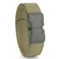 Olive green elastic tactical belt for men with quick-release buckle for outdoor sports - 120cm / Army Green