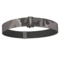 Durable grey camouflage tactical belt with automatic buckle for outdoor sports and work - 120cm / Dark Gray Camo