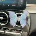 Cute mesh butterfly car air vent clip with pearls, lovely interior decorative aroma diffuser. - Moving Butterfly Ornament (Gradient Blue) - Clip Style