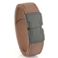 Men's brown elastic woven tactical belt featuring a black quick-release buckle. - 120cm / Coffee