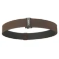 Durable brown double-layer tactical nylon belt with black automatic TUSHI buckle - 120cm / Dark Coffee