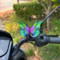 3D mariposa colorida adorno para manillar de moto bicicleta eléctrica decoración accesorio - Mariposa Verde Mareante