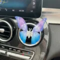 Cute butterfly car air vent clip diffuser, purple and blue wing aroma ornament for women. - Moving Butterfly Ornament [Gradient Purple & Blue] Aromatherapy