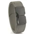 Cinturón táctico elástico trenzado para hombre con hebilla ajustable transpirable - 120cm / Gris oscuro