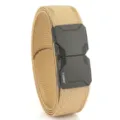 Tactical men's outdoor elastic woven belt with quick-release buckle in khaki finish - 120cm / Coyote Brown