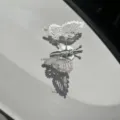 Silver spring butterfly car ornament, cute dashboard shaking wing decorative accessory - Moving Butterfly Ornament [Butterfly Skeleton]