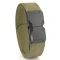 Men's tactical outdoor belt with breathable elastic woven strap and quick-release buckle - 120cm / Army Green