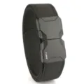 Men's black tactical elastic woven belt with adjustable quick release buckle closure - 120cm / Black