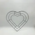 Herzfömiger schwarzer Metallkranzrahmen für DIY-Blumenhandwerksdekorationen für Feste - Schwarzes Herz / 35x32cm