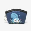 Cute blue squirrel pattern women coin purse portable key pouch card holder compact wallet SKU - Blue Squirrel