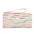 Damen Holografische Armbandtasche Lange Reißverschluss Brieftasche Rosa Variante - Mehrfarbig
