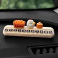 Carta di parcheggio temporaneo per auto con pollo carino decorazione cruscotto - Cestino Quadrato Torta di Cachi + Pollo Piuma + 1 Sacco di Riso