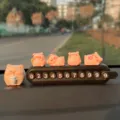 Lindo Cerdo Rosa Coche Tarjeta De Estacionamiento Temporal Resina Adorno Interior Del Coche - Tarjeta de estacionamiento de orejas de gato negra [4 cerditos de postre] + cerdo de té con leche grande