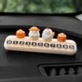 Simpatica scheda di parcheggio temporaneo con pulcino per cruscotto auto ornamento. - Due Polli + Due Sacchi di Riso