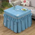 Rechteckige tischdecke heiztisch abdeckung niedliches kaninchen muster blaue tischrock tuch - 70x130x68cm / Hase Blau