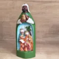 Handcrafted resin Three Wise Men figurine ornament with green cloak design for home shelf decor - Three Wise Men Ornament (Green) / Small 10cm / Green