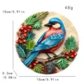 Rundes 3D-Acryl-Vogel-Dekorations-Hänger mit lebendigen roten und blauen Farben - Blaukopf-Rotbrust-Vogel