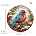 3D Acryl Vogel Wanddeko für Haus und Garten, 15cm Durchmesser, hängende Dekoration - Künstlerisch Bemalter Vogel