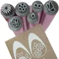 Set of 6 nail art stamp pens featuring unique floral and butterfly embossed patterns - 6-Piece Set / Pink