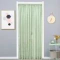 French light luxury lace door curtain bedroom partition decorative hanging curtain green style - 1.45m Wide 1 Panel Rod Pocket Height 90cm With Rod / Beaded Lace Green