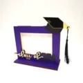 Purple wooden graduation photo frame 2024 keepsake gift with tassel - Purple