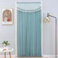 Tendina per porta in pizzo blu divisorio per camera da letto stile elegante nuovo - Larghezza 90 cm, altezza 200 cm / Verde Caramella
