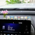 Cute cartoon cat shark car dashboard decoration resin figurine set cute interior ornaments - Cute Cat 6-Piece Set + Morning Glory + Small Bouquet