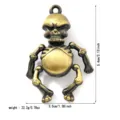 Vintage movable alloy robot pendant, 5.4x3.5cm, 22.2g, for DIY jewelry making accessories - Skeleton Robot Style (Model A)