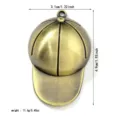 Vintage bronze baseball cap pendant for jewelry making with dimensions and weight - Hat