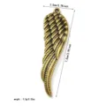 Antique bronze wing charm pendant with detailed feather texture and size markings for DIY - Wing