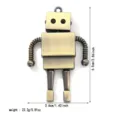 Vintage-Anhänger aus Bronze-Legierung, beweglicher Roboter für DIY-Schmuck - Roboter A / 1 Stück