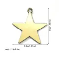 Vintage antique brass star pendant jewelry accessory with weight and size measurements - Pentagram (A0140)