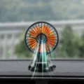 Portable car USB electric fan with strong airflow, cooling fan for auto dashboard and truck. - Single-Head Fan
