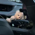 Cute bear car gear shift cover plush doll interior decoration for women steering column - Flower Bear