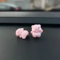 Süsses rosa Schwein Auto Armaturenbrett Ornament Harz Tier Miniatur Figur Dekoration - Kleines Schweinchen (Paar) / Rosa