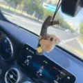 Adorable koala adorno colgante para coche felpa colgante de espejo retrovisor interior. - Adorno Colgante de Escalada en Árbol / Caqui