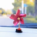 Lindo molinillo purpurina decoracion tablero coche adorno rojo accesorios interiores auto. - Rosa rojo