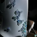 Autocollants 3D papillon et fleurs bleues pour décoration de carrosserie de véhicule. - 2 Papillons Bleus + 8 Fleurs de Pêcher Bleues / Bleu