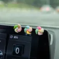 Mini moulinet pour tableau de bord de voiture, jouet rotatif coloré pour décoration intérieure. - Petit Moulin à Vent Rond (Non Rotatif) / Ensemble de 3