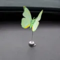 Cute green butterfly car dashboard spring bobblehead ornament auto interior decor - Spring Style / Green