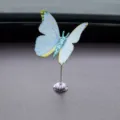 Cute Blue Butterfly Car Dashboard Ornament Spring Swing Interior Decoration 1 Piece - Spring Style / Blue