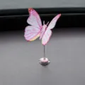 Cute butterfly car dashboard ornament, spring rocking design, auto interior decor 1pc - Spring Style / Red