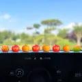 Simpatici ornamenti per cruscotto auto di frutta mela cachi decorazione d'interni auto - Mela, Cachi e Arancia / Set da 8