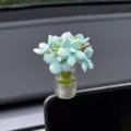 Auto Armaturenbrett künstliche Blume Dekoration süße blaue Blumen Vase Ornament Auto - Hortensie Cyan Vase Ornament