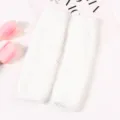Weiße flauschige Armstulpen plüschige Winter Ärmelwärmer weiche fingerlose Handschuhe süß - Einheitsgröße / Weiß