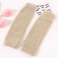 Flauschige Plüsch Stulpen für Damen im Winter, weiche warme Fleece Langarm Handschuhe. - Einheitsgröße / Beige