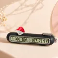 Simpatica carta di parcheggio temporaneo fungo targa numero di telefono auto nero - Fungo Rosso Sdraiato / Nero Inchiostro