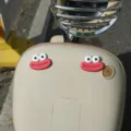 Cute big mouth monster electric scooter sticker accessory 3D eyes lips funny vehicle decor - Red