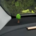 Mini tree car dashboard ornament, green foliage wishing tree interior decoration piece - Small Welcoming Pine 1 Pc